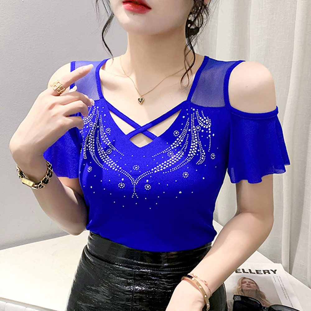 모네르 라인댄스 상의 베일리오프숄더 줌바 라인 댄스복 의상 - 상세 이미지 4