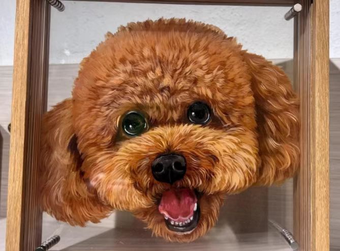 반려동물 아크릴 초상화 커스텀 입체 액자 강아지 고양이 반려견 3D 그림 - 상세 이미지 2