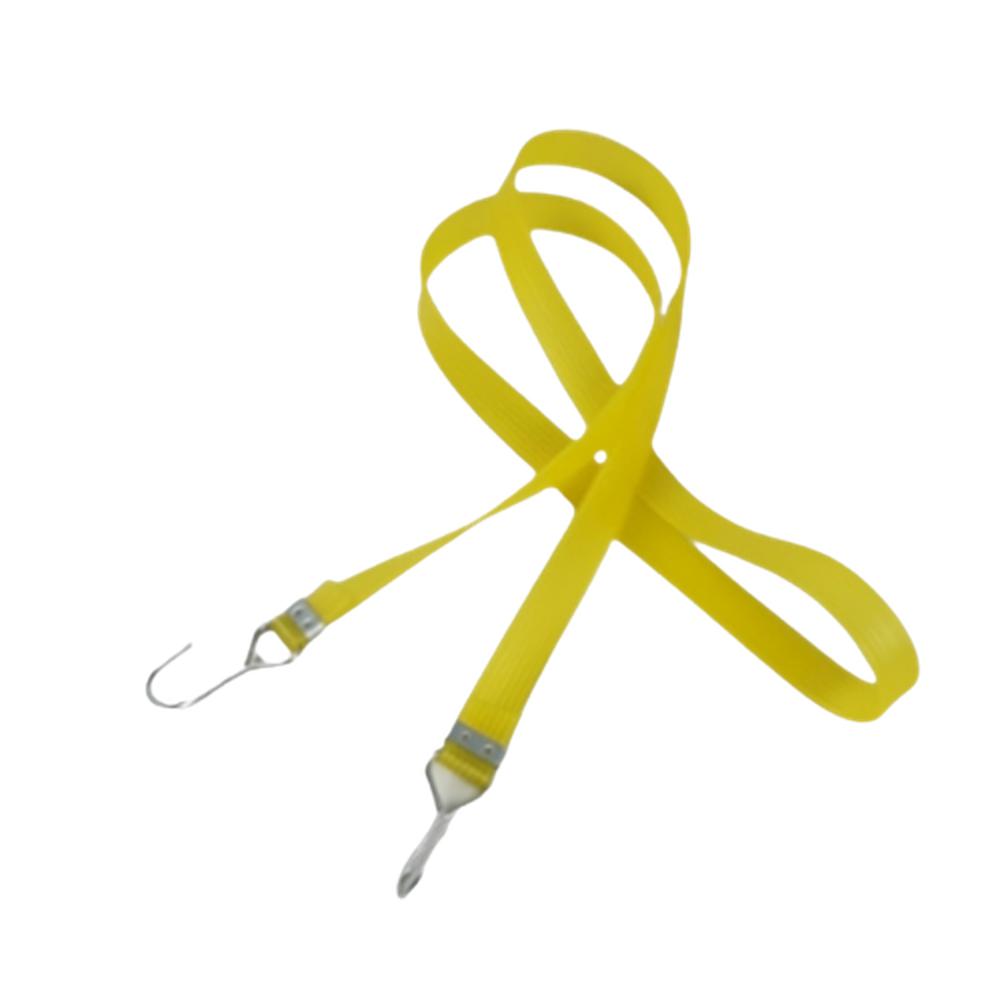 납작 짐끈 1.5m 노란 탄성로프 카고스트랩 이사 고무끈 갈고리 고무스트랩 운반 짐고정끈