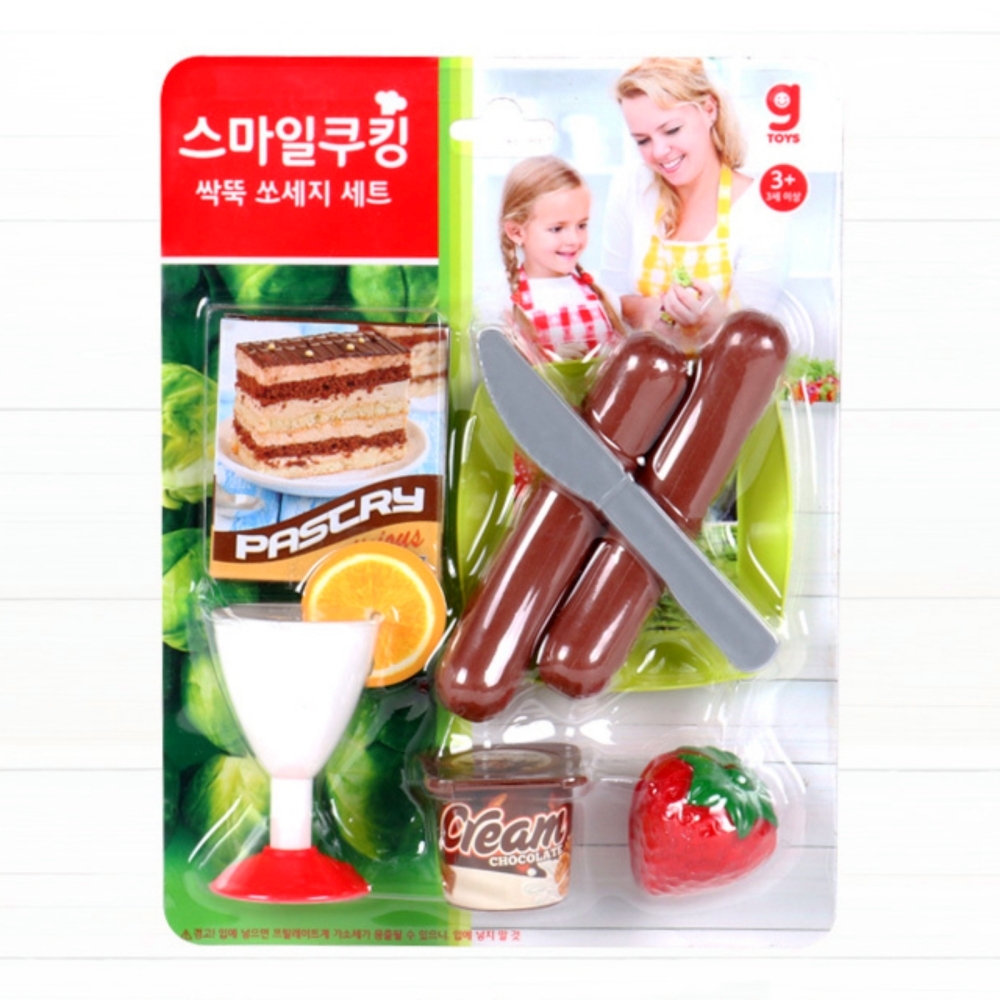아기선물주방놀이세트 소세지커팅유치원소꿉놀이세트 과일모형어린이집 3세이상 - 상품 이미지