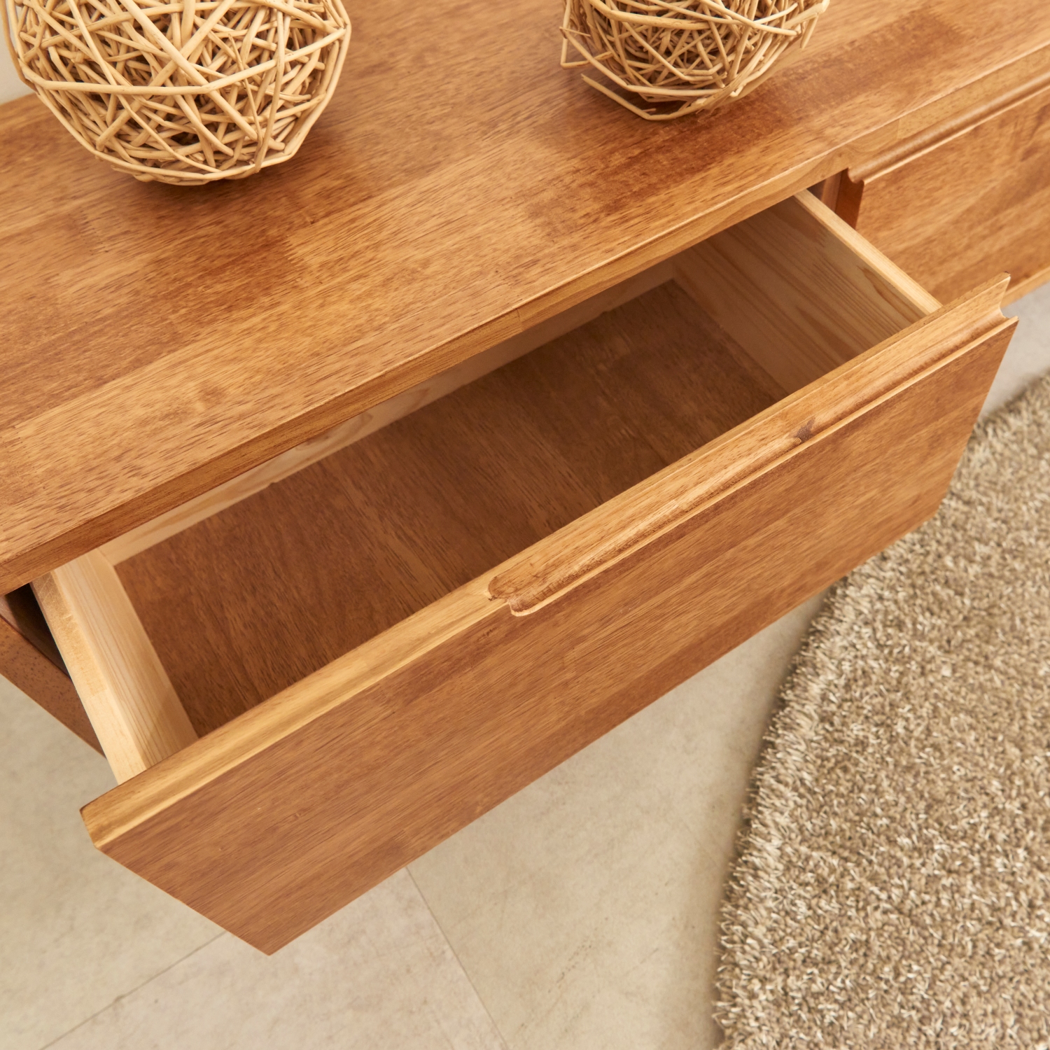 도무스 고무나무 원목거실장 티비다이 TV거실장 1200