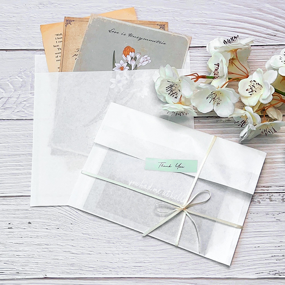 선물 포장 종이 봉투 250p 페이퍼백 반투명 답례품 구디백포장 M 화이트 봉투 제품 이미지