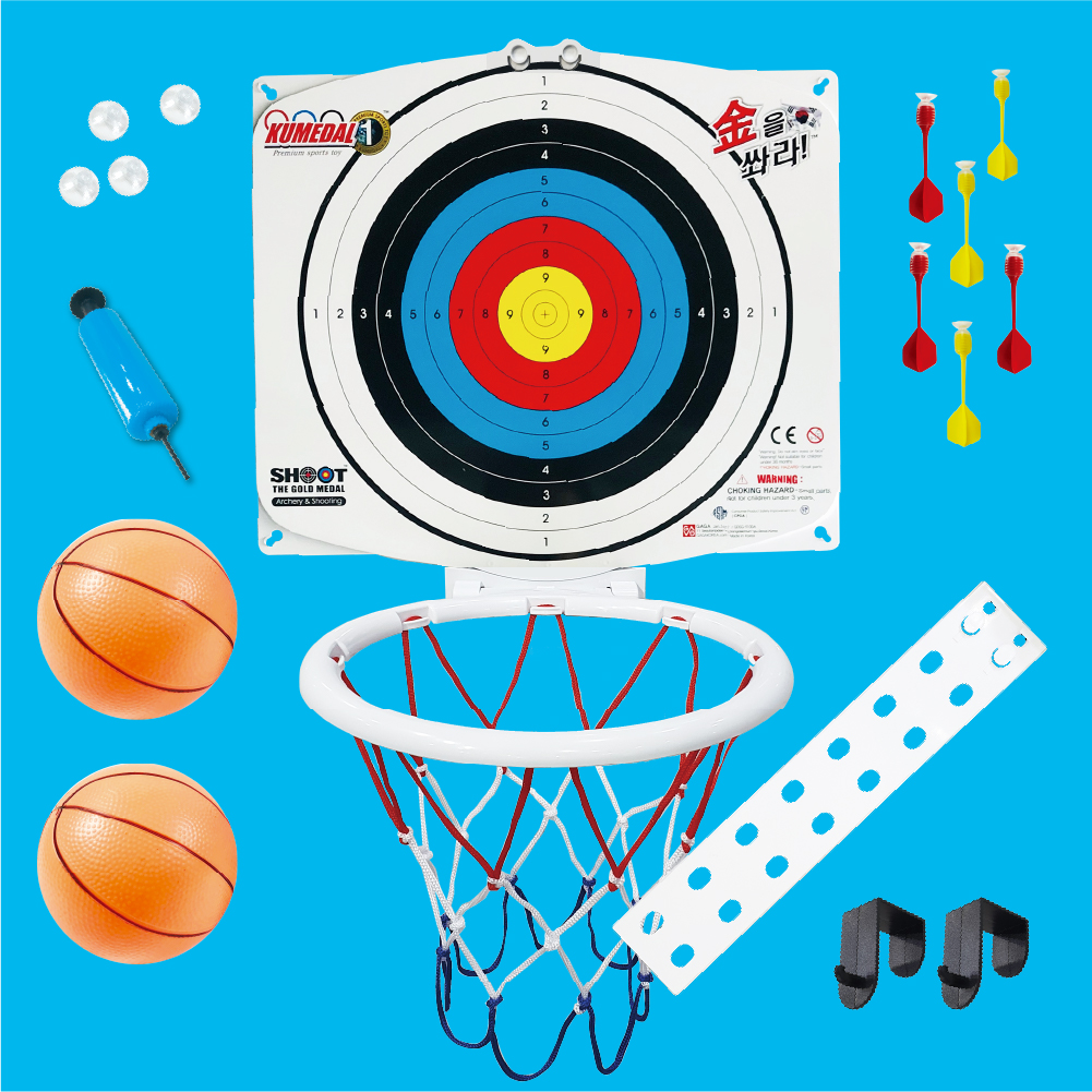 금메달 7단조절 키높이 다트 농구골대 대형 아기 유아 어린이 장난감 가정용