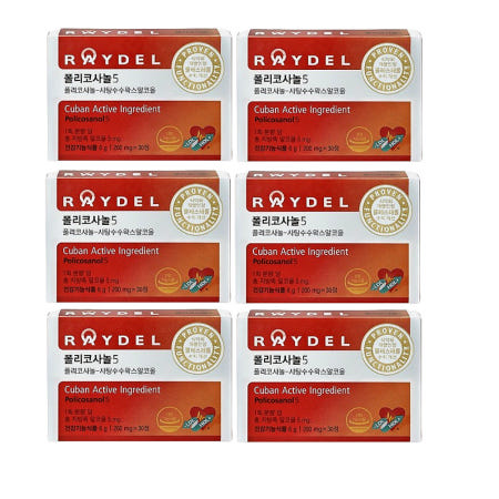 쿠바산 레이델 폴리코사놀5 200mg x 30정 6박스 6개월분