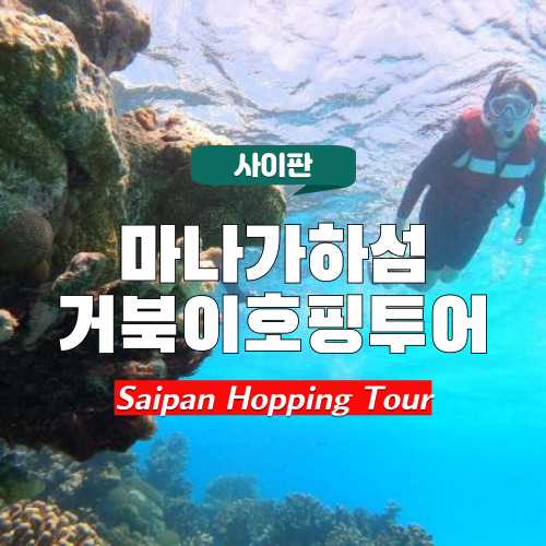 [사이판] 마나가하섬+거북이 스노클링 호핑투어 바다낚시, 스노클링, 선상음식파티까지 - 상품 이미지