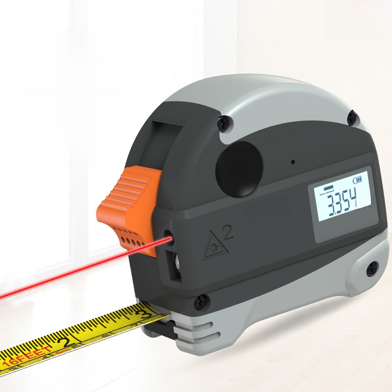 초정밀 0.01mm LCD 디스플레이 전자 줄자 레이저 거리측정기 적외선 길이측정기 워킹자