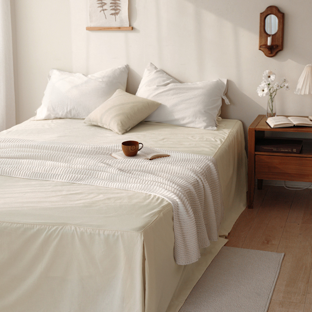 심플라인 호텔식 광목 고정밴딩 침대스커트 SS