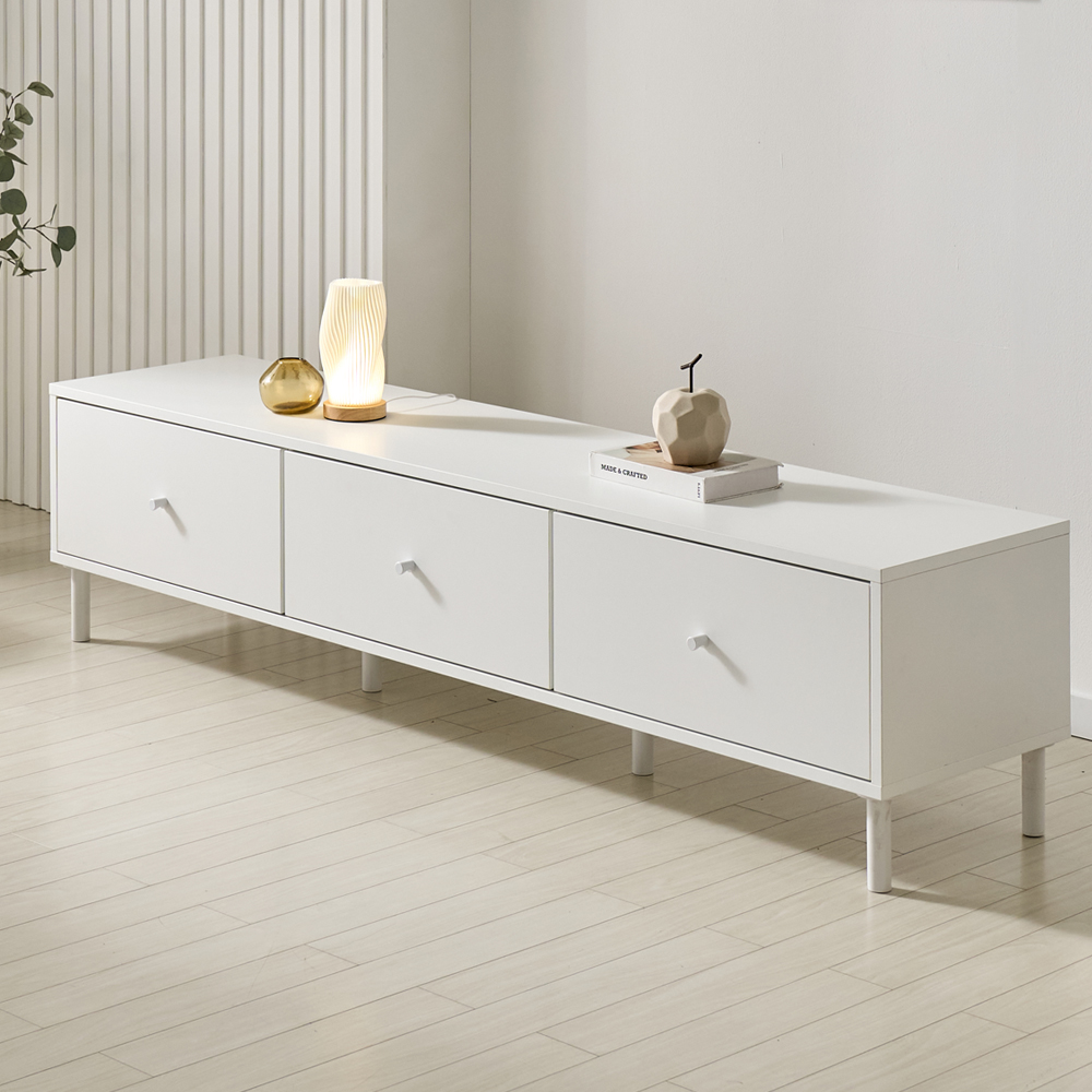 SK1175 tv다이 3칸 서랍 수납거실장 화이트 1500 HI