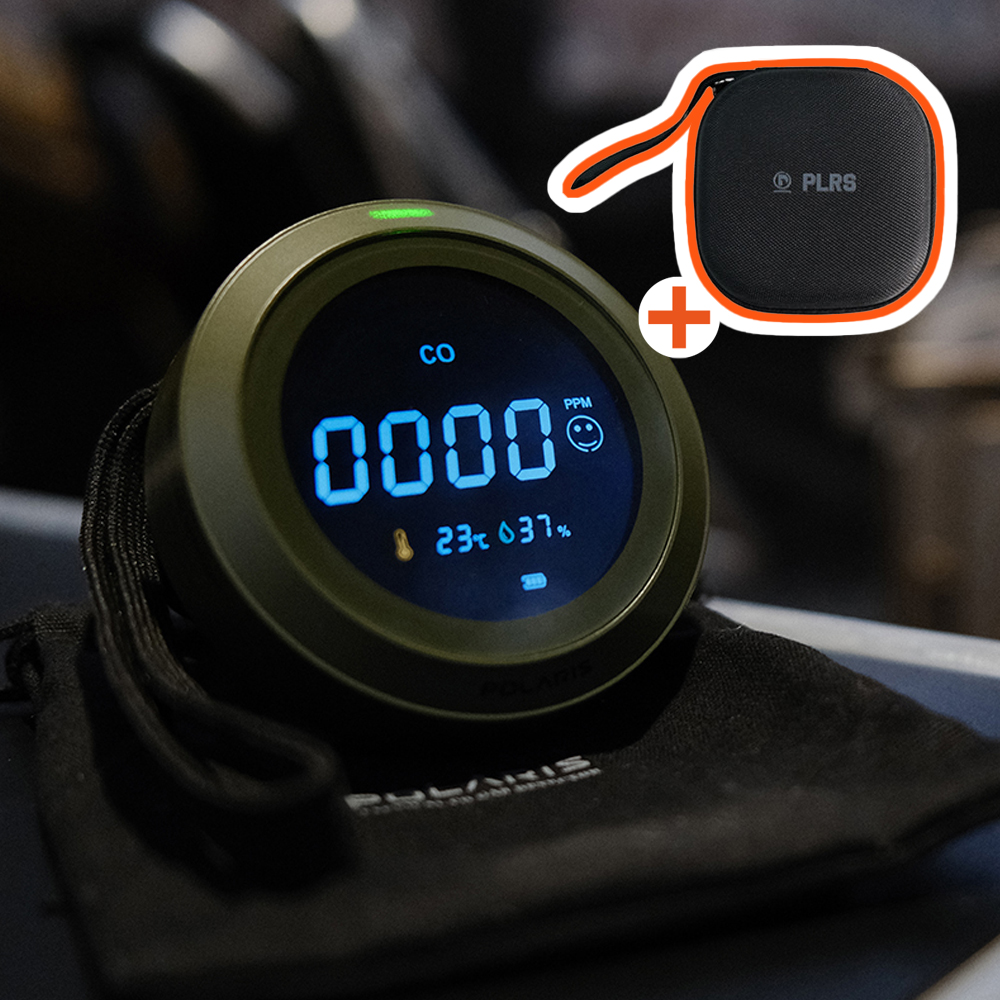 폴라리스 캠핑 일산화탄소 경보기 CO 가스 감지기 가정용 측정기 디지털 온도 습도 택티컬