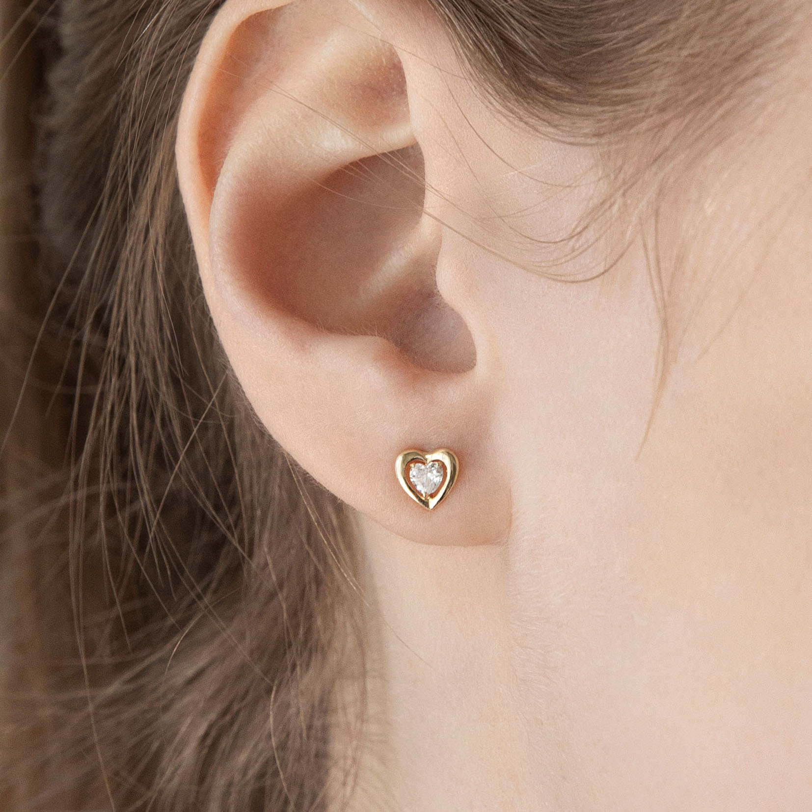 [슈퍼특가] 14k 듀이 하트 귀걸이