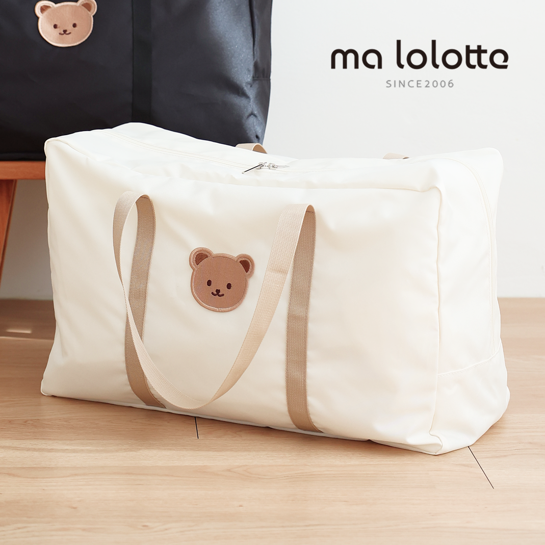 마롤로뜨 어린이집 낮잠이불 가방 아기 패드 방수 기저귀 에코백 베어 크림 - 상품 이미지
