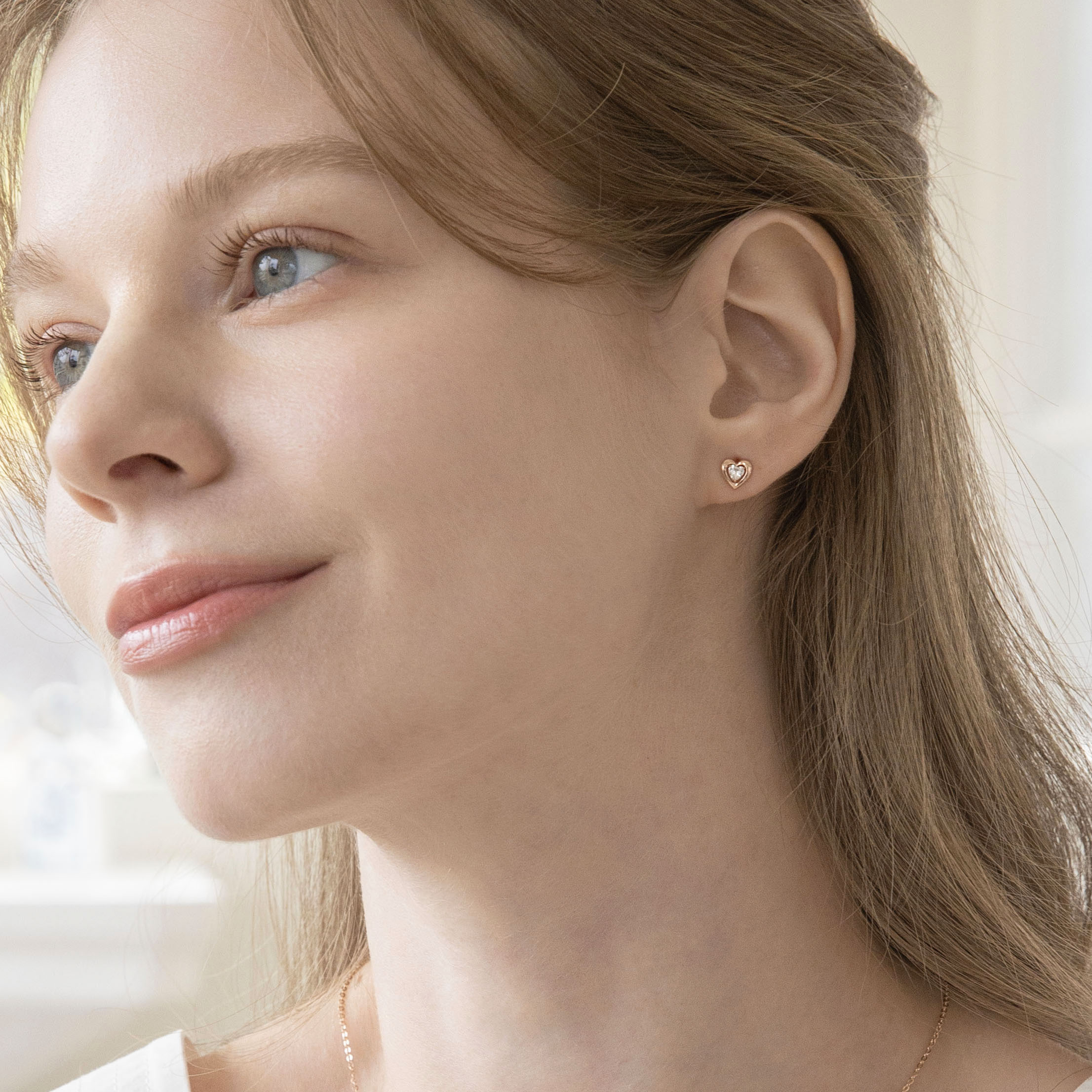 [슈퍼특가] 14k 듀이 하트 귀걸이