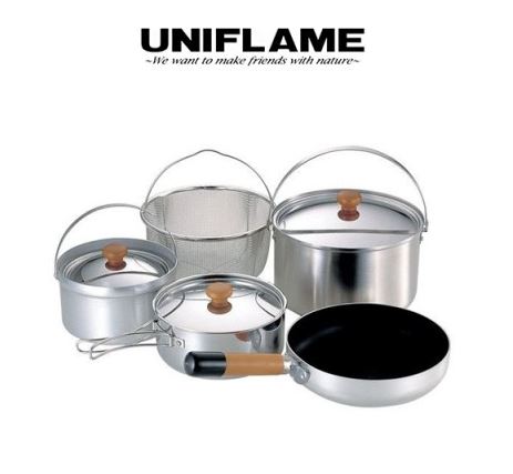 유니프레임 코펠 FAN5 duo 라이스 쿠커 냄비 반합 세트