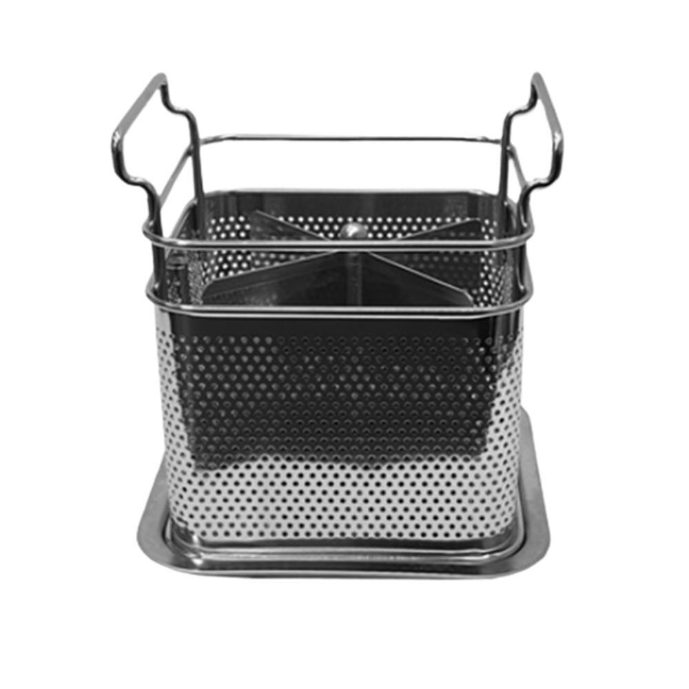 사각 스텐 수저꽂이 받침대있는 물빠짐 수저통 대형 12x12x8.7