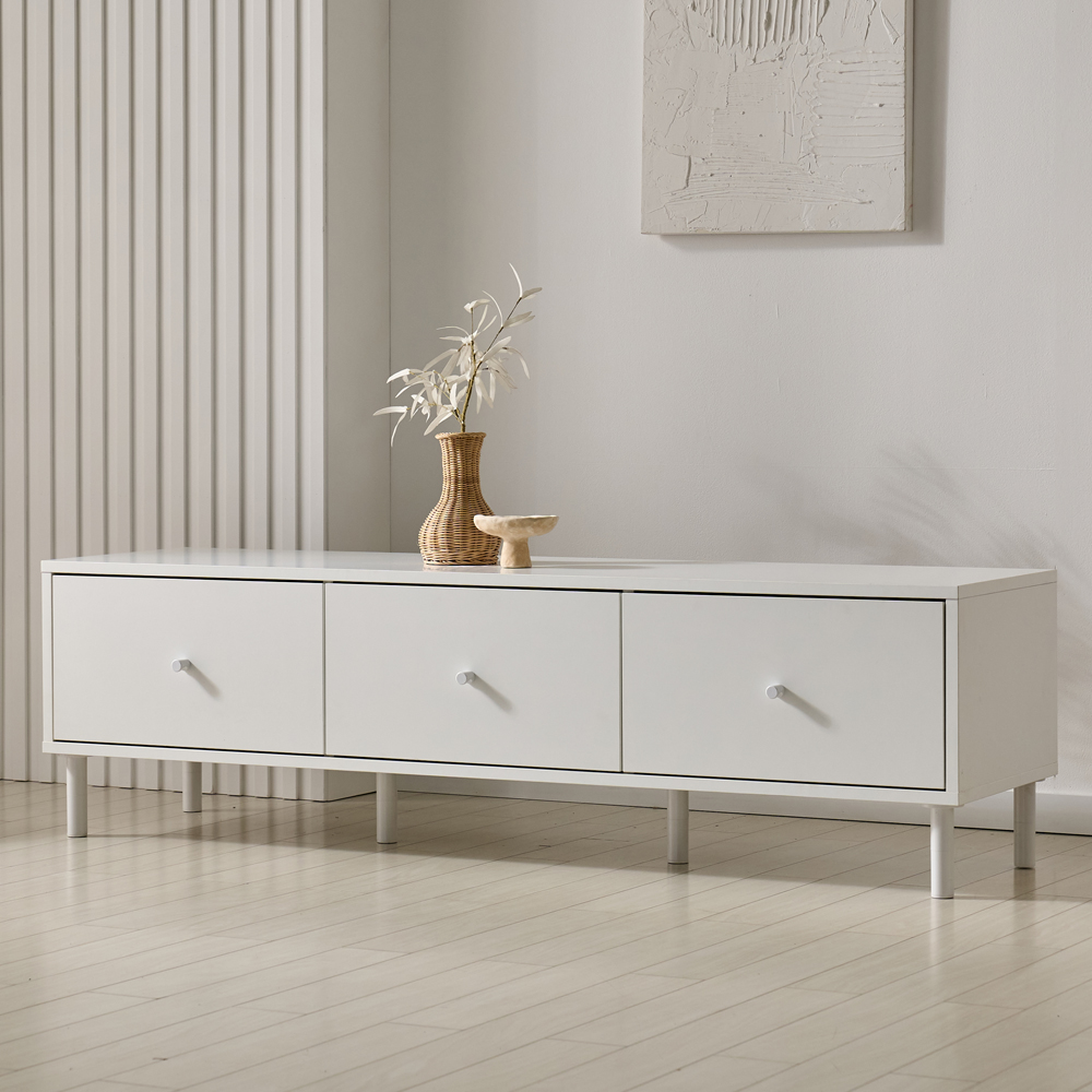 SK1175 tv다이 3칸 서랍 수납거실장 화이트 1500 HI