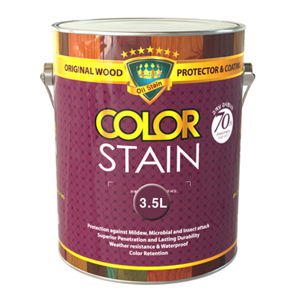 노루페인트 목재용 오일스테인 칼라스테인 3.5L 무광 투명(베이스) 원목 방부목