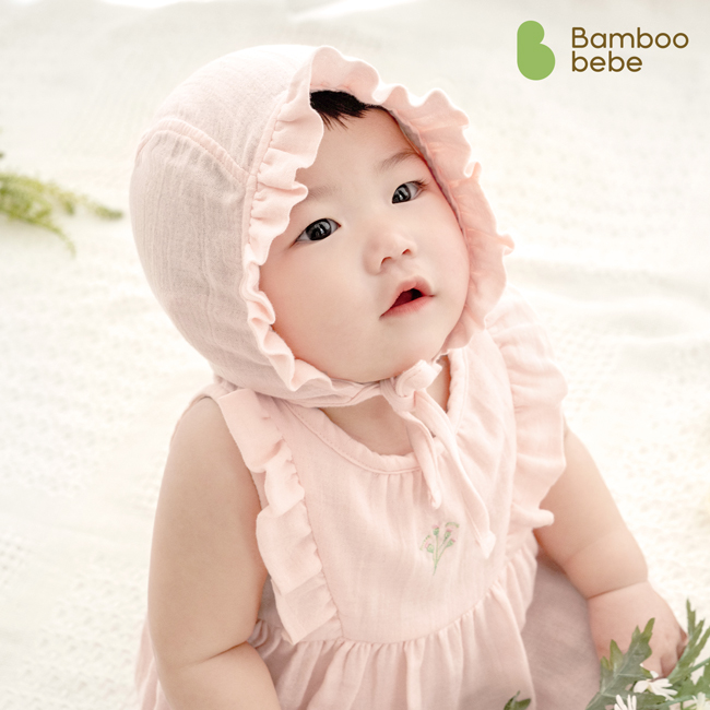 [밤부베베] 요루거즈 크리미 아기모자_풀꽃