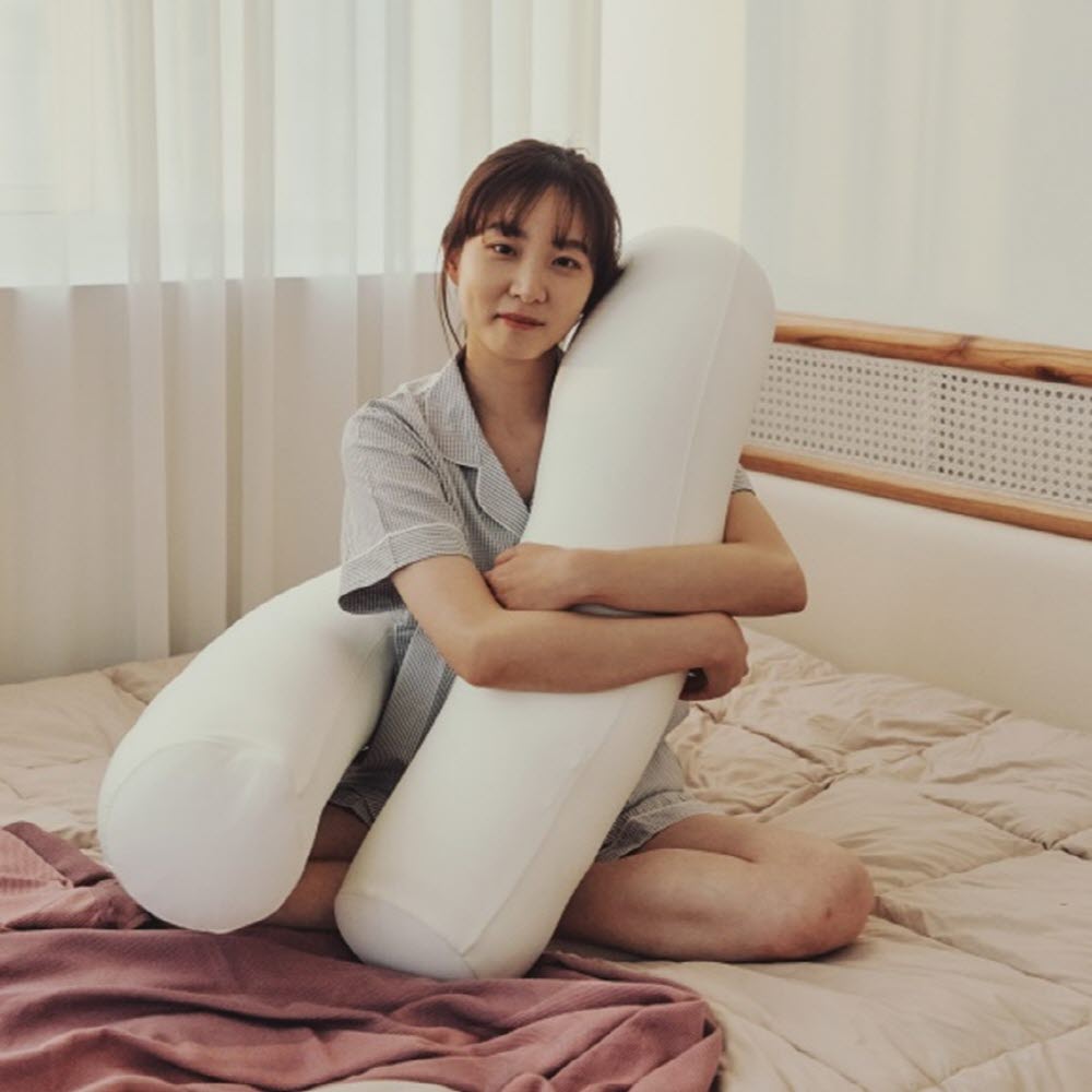 바디필로우 안고자는 긴베개 대형 커버 U자형 롱쿠션