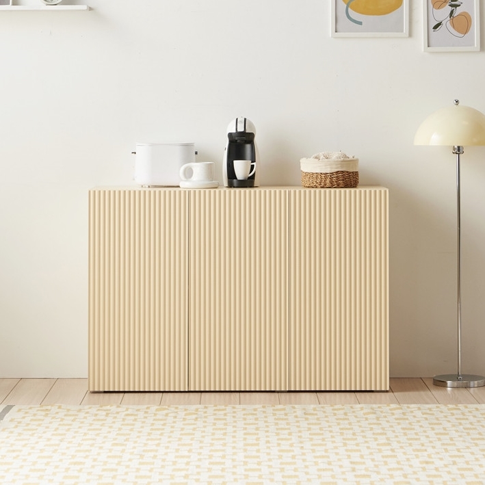 치즈퐁 맘마존수납장 아기방 공간분리 베란다 수납장 다용도실 높은 수납장 1200x300x790mm, 2단, 버터옐로우