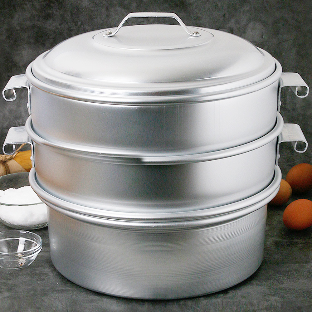 계란 찜기 세트 채반 업소용 대형 계란 찜솥 찜 냄비 대 - 상품 이미지