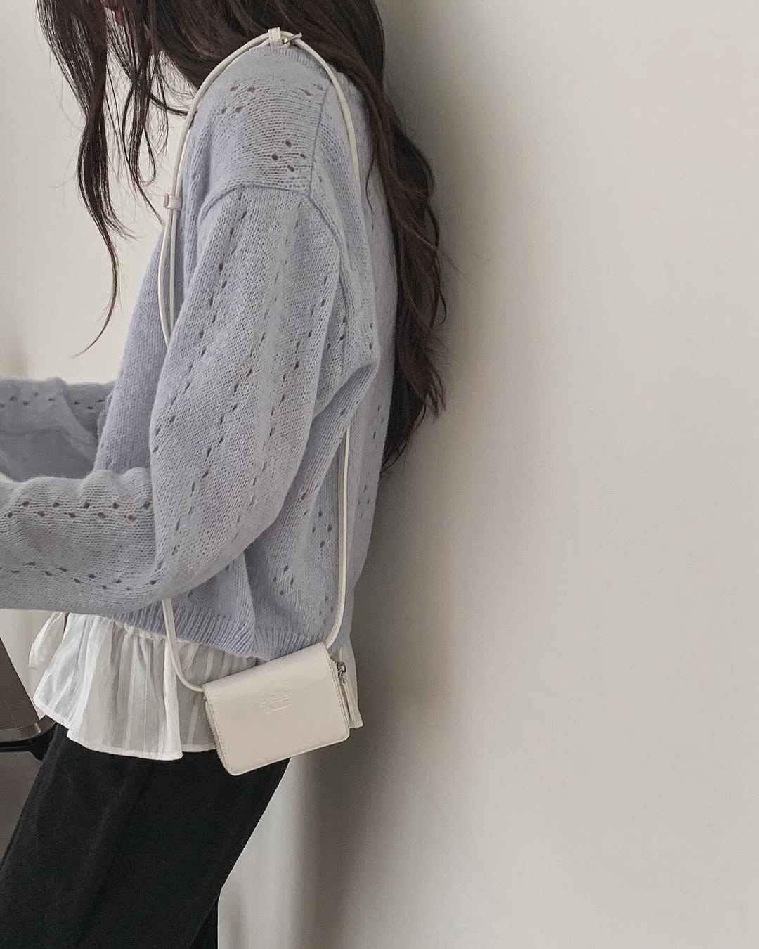 [나오자마자 매장 1등] 오버무드 스카시 펀칭 레이어드 러블리 물결 가디건 3color 상세 이미지 29