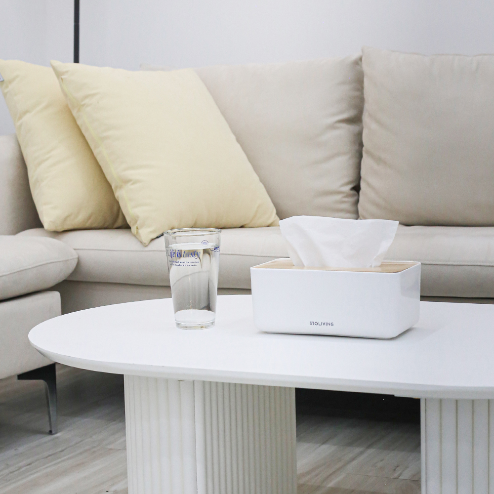 스토리빙 휴지 케이스 우드 각티슈 케이스 사각형