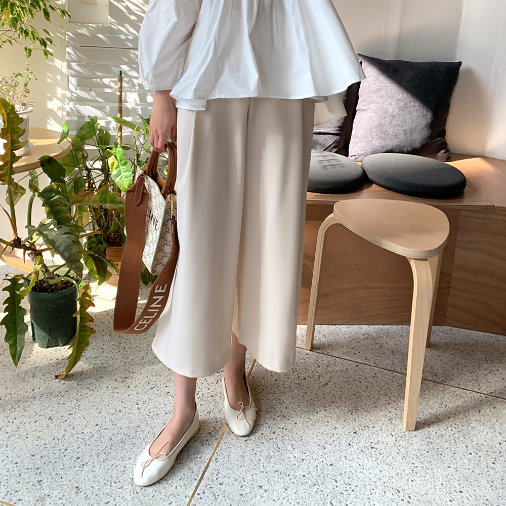 레리미 7부 와이드핀턱 슬랙스 - 상세 이미지 4