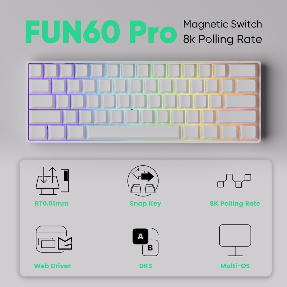 몬스기크 FUN60 Pro SP 유선 기계식 키보드 HE센서 0.01mm 래피드 트리거 대응 이미지 6