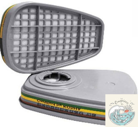 루피상단 방독마스크 방독 정화통 6006K 1봉 2개입 일반방독면 호흡보호구 휠터세트