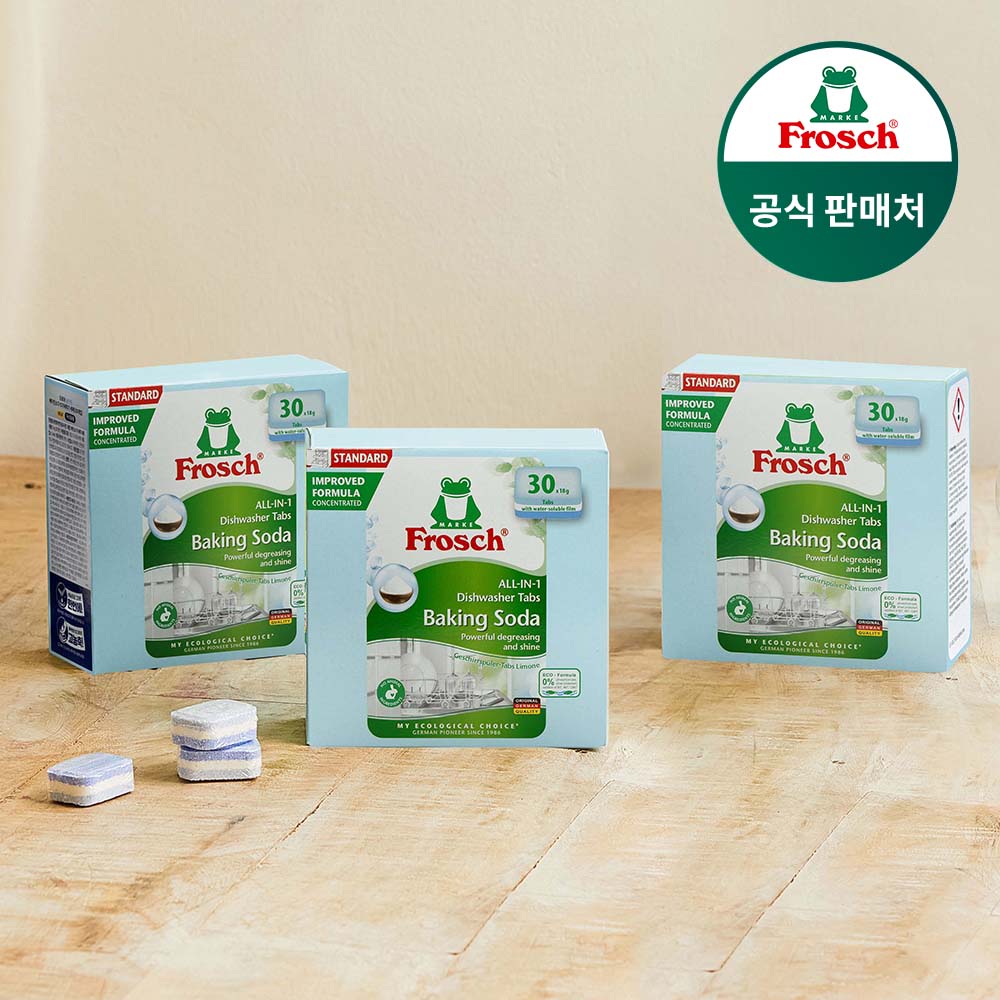 프로쉬 친환경 식기세척기세제 베이킹소다 18g 30개입, 3개