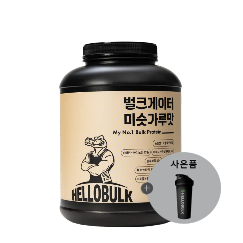 헬로벌크 벌크게이터 단백질 쉐이크 식사대용 게이너 살찌는보충제 벌크업 미숫가루맛, 4kg, 1개 - 상세 이미지 2
