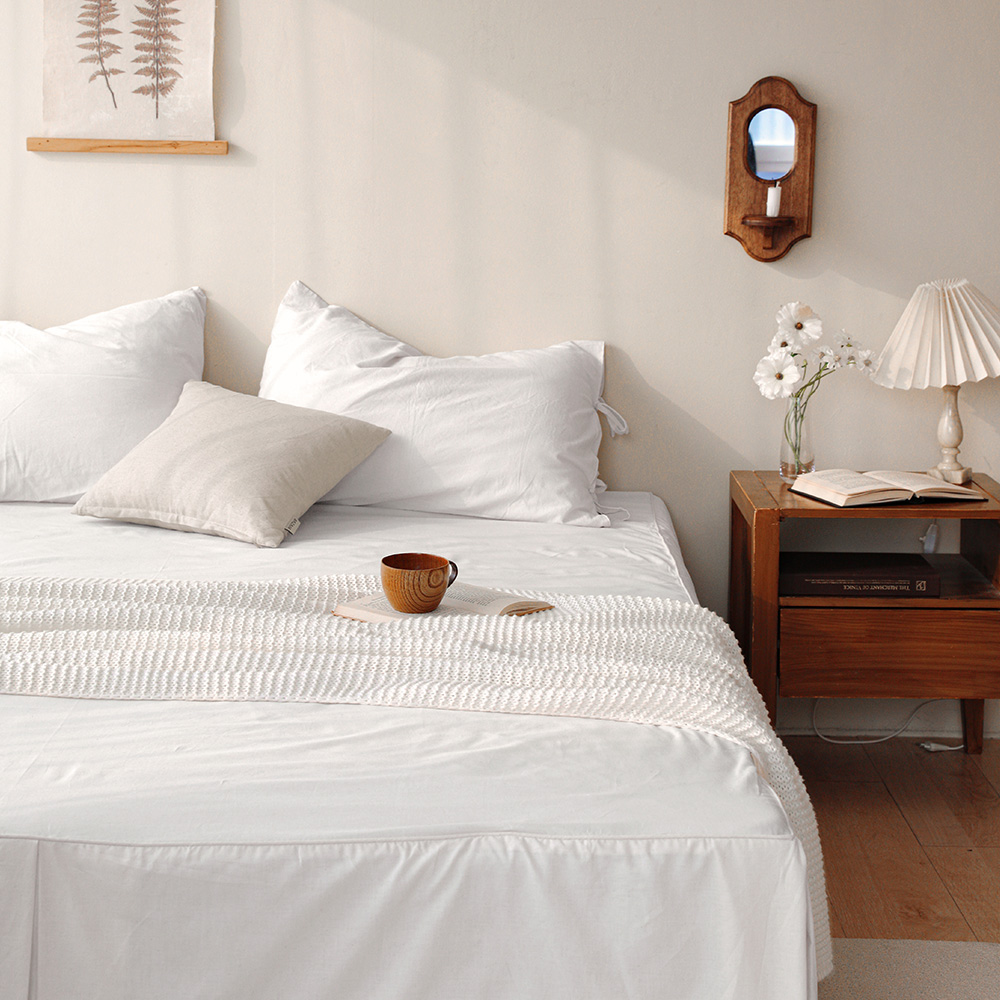 심플라인 호텔식 광목 고정밴딩 침대스커트 SS