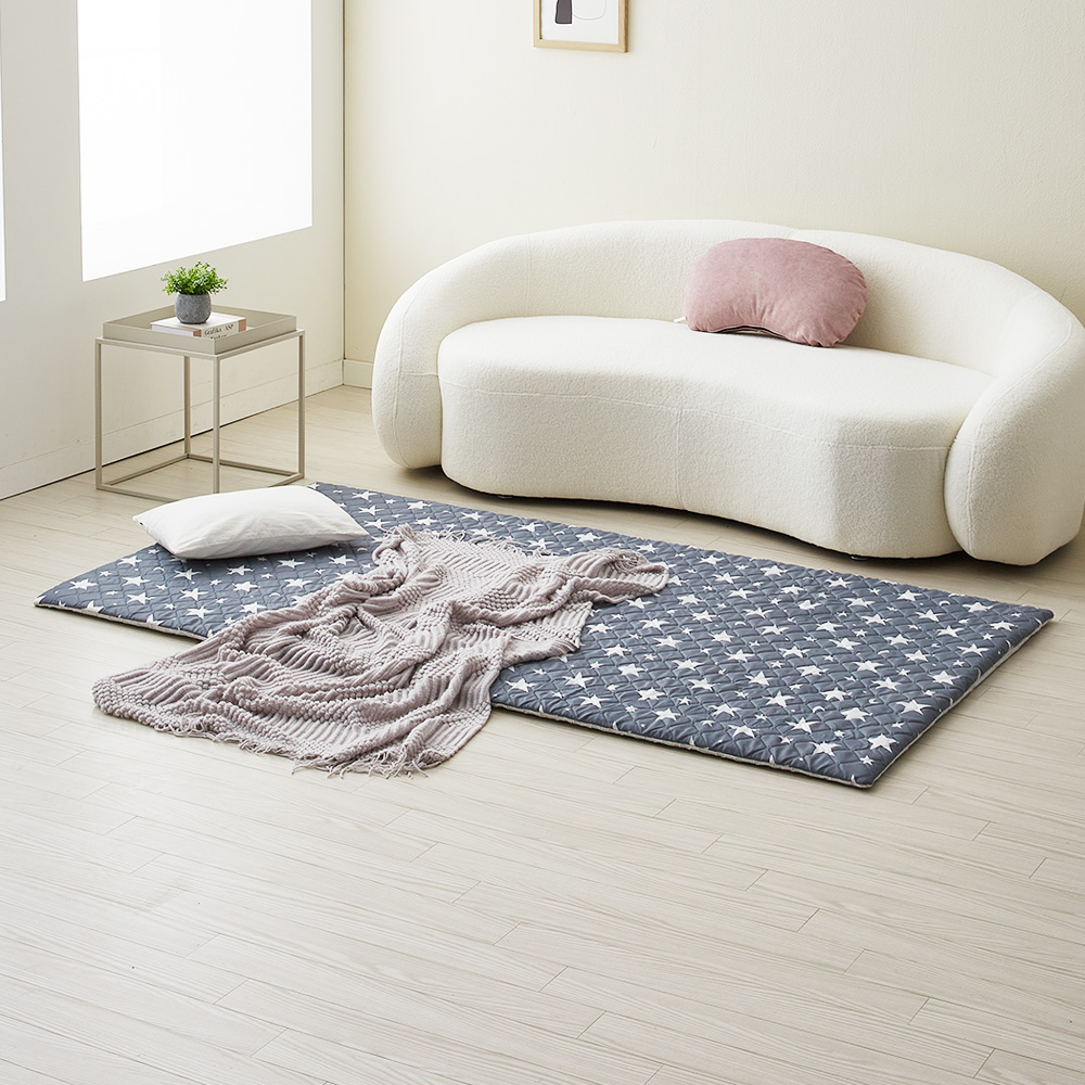 탄탄한 접이식 매트리스 침대 토퍼 바닥 수면매트 탄소섬유 네이비스타 S(싱글)