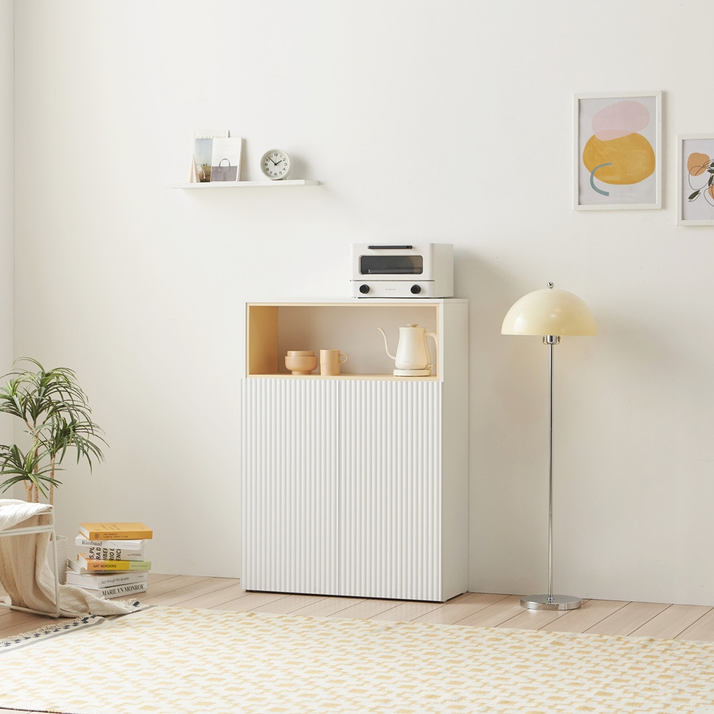 치즈퐁 맘마존수납장 아기방 공간분리 베란다 틈새 다용도실 안방 수납장 800x300x1100mm, 3단, 화이트