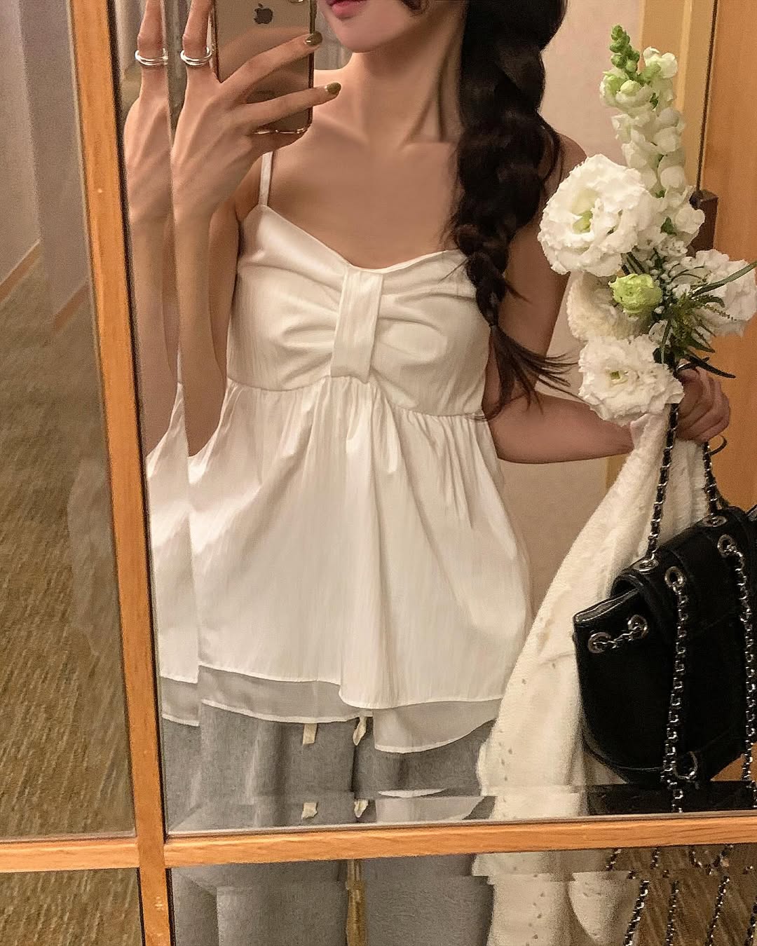 [나오자마자 매장 1등] 오버무드 스카시 펀칭 레이어드 러블리 물결 가디건 3color 상세 이미지 14