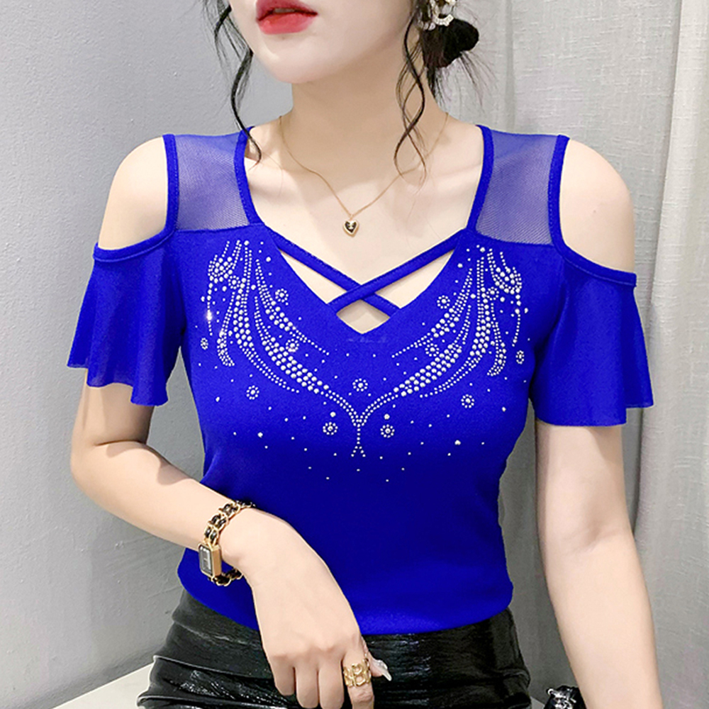 모네르 라인댄스 상의 베일리오프숄더 줌바 라인 댄스복 의상 - 상세 이미지 5