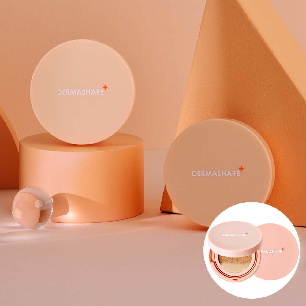 [1+1] 더마쉐어 프로폴리스 25% 롱웨어 세럼 광채 물광 보습 쿠션 파운데이션 15g - 상품 이미지