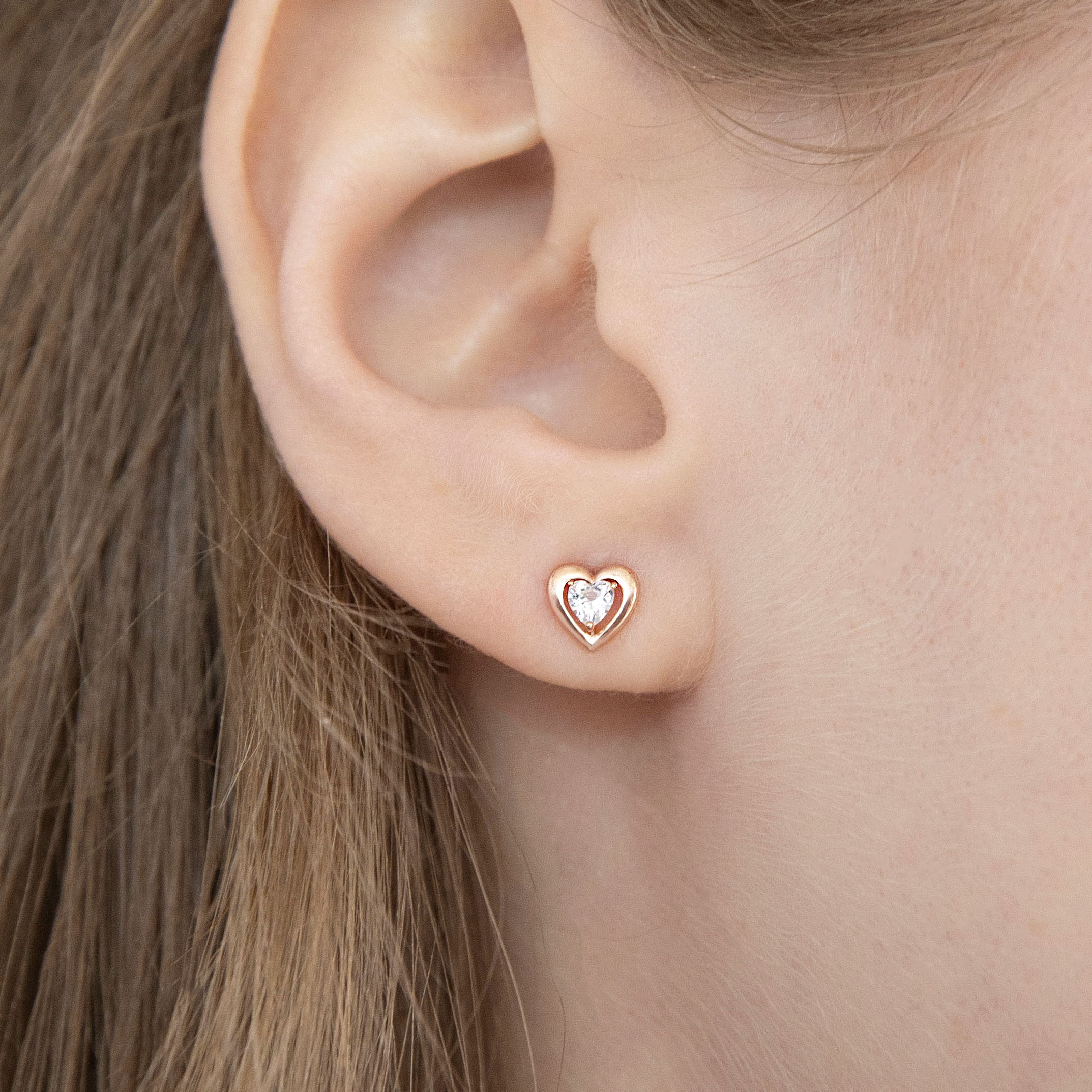 [슈퍼특가] 14k 듀이 하트 귀걸이