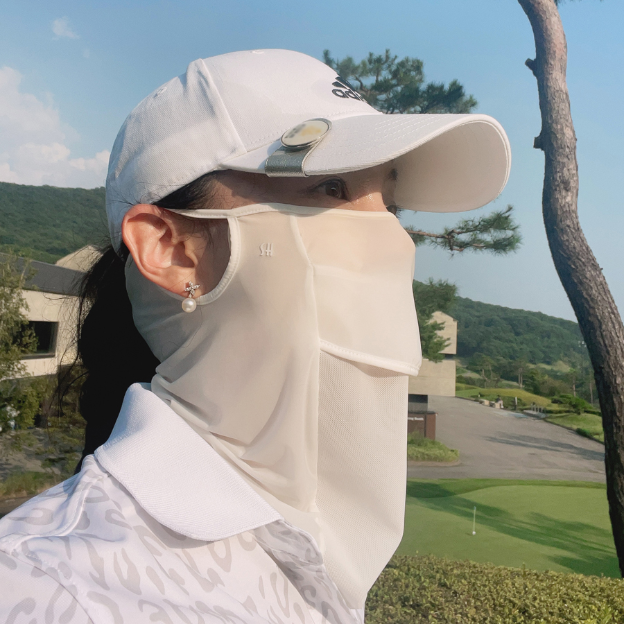파크골프 마스크 라운딩 필드 쿨링 롱넥 목 햇볕 커버 냉감 자외선 차단 골프용 햇빛가리개 - 상세 이미지 3