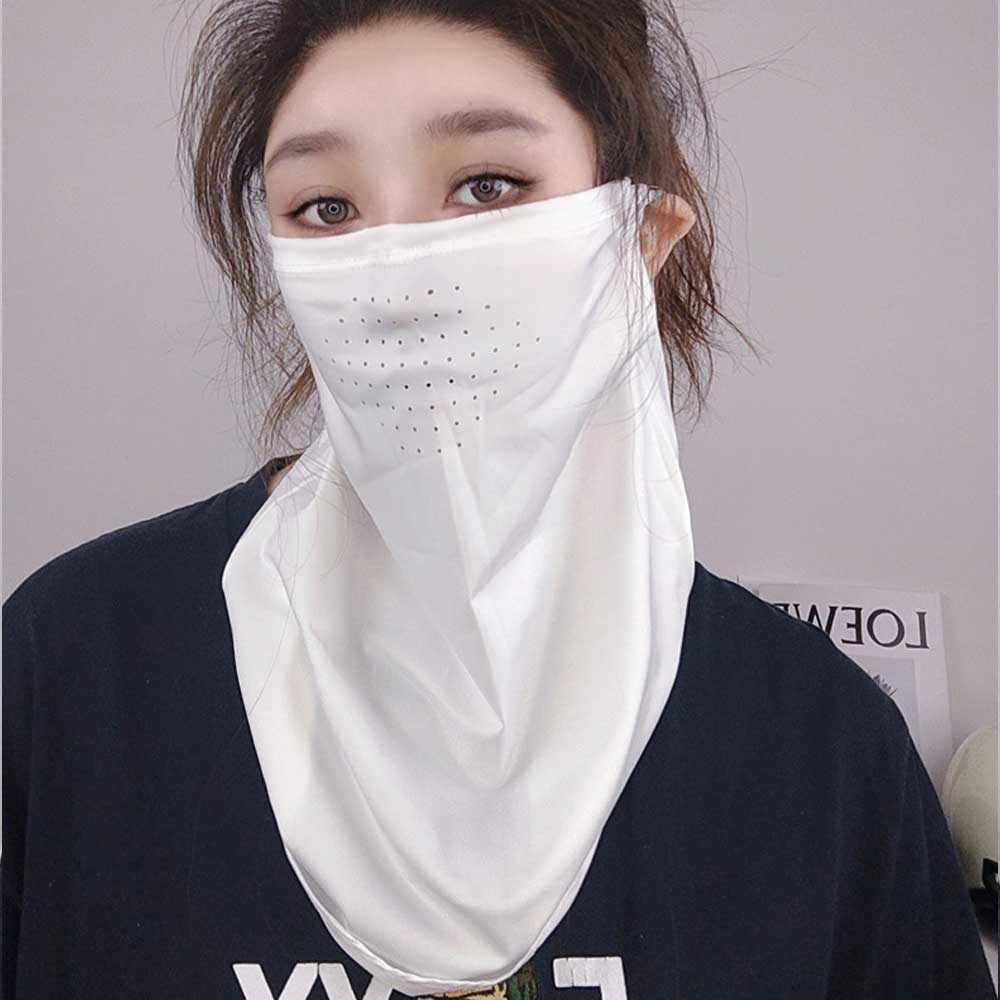 숨쉬는 쿨 원단 얼굴가리개 햇빛 자외선 차단 마스크 골프 페이스 커버 워머 - 상세 이미지 3