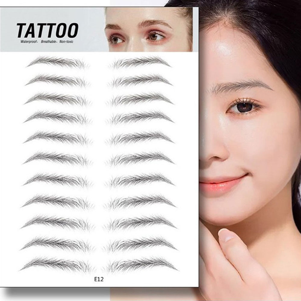 붙이는 눈썹 타투 스티커 눈썹 헤나 문신 스티커 비상용 - 상세 이미지 5