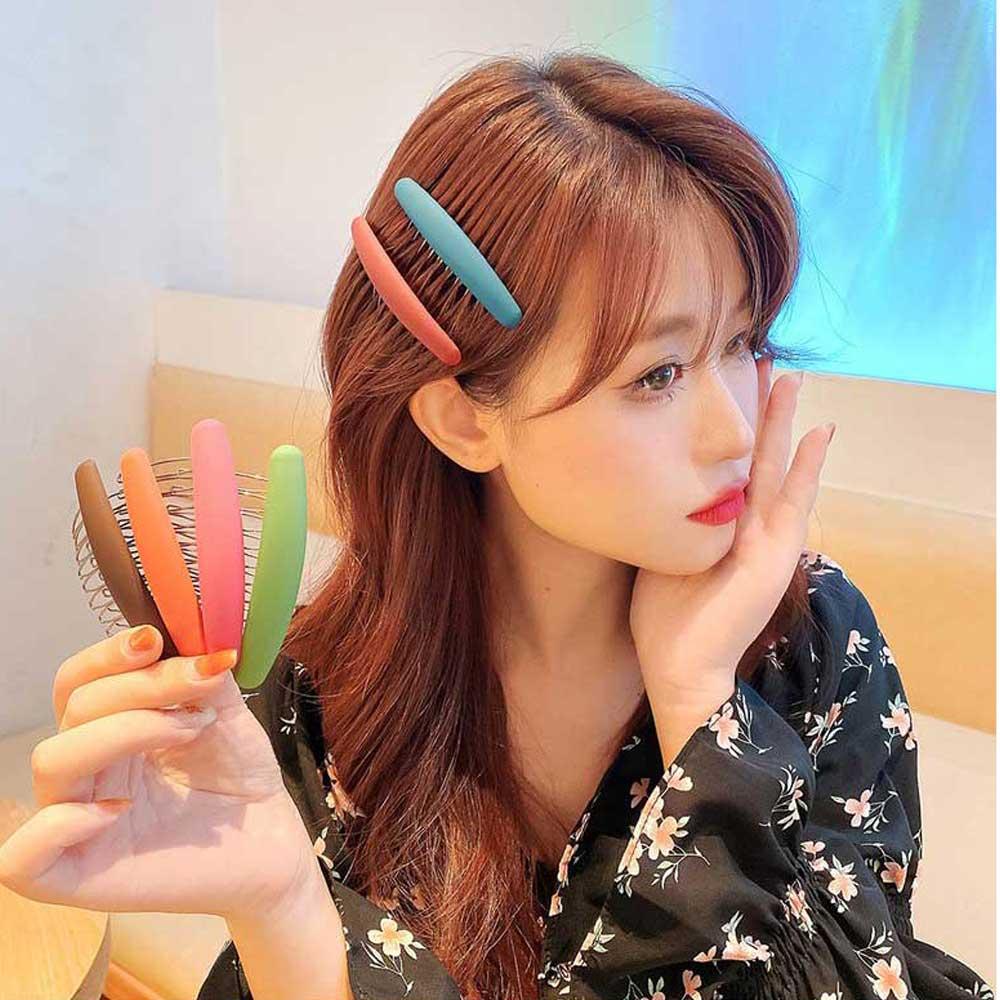 라운드 빗핀 머리핀 헤어빗핀 올림머리 빗삔 빗살 여성 무광 - 상세 이미지 2