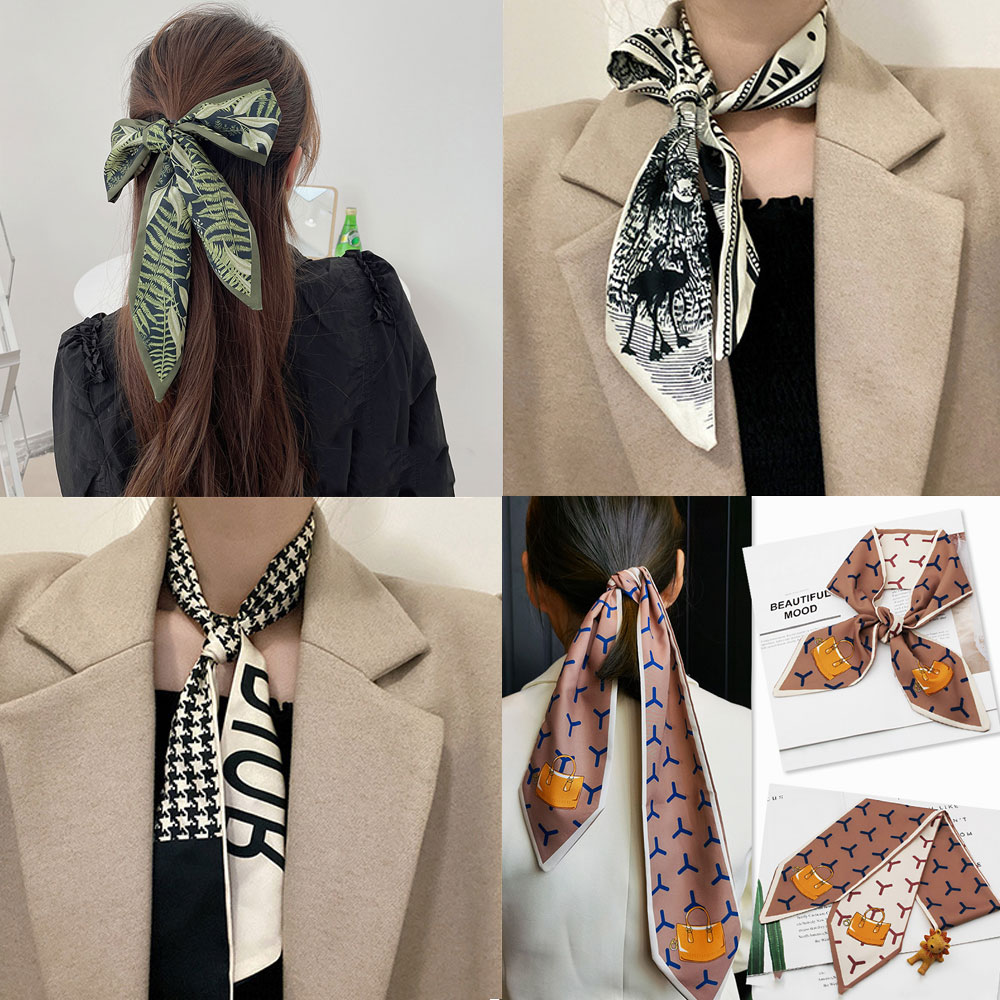 미니 타이 스카프 방도 넥보우 가방 손잡이 쁘띠 레터링