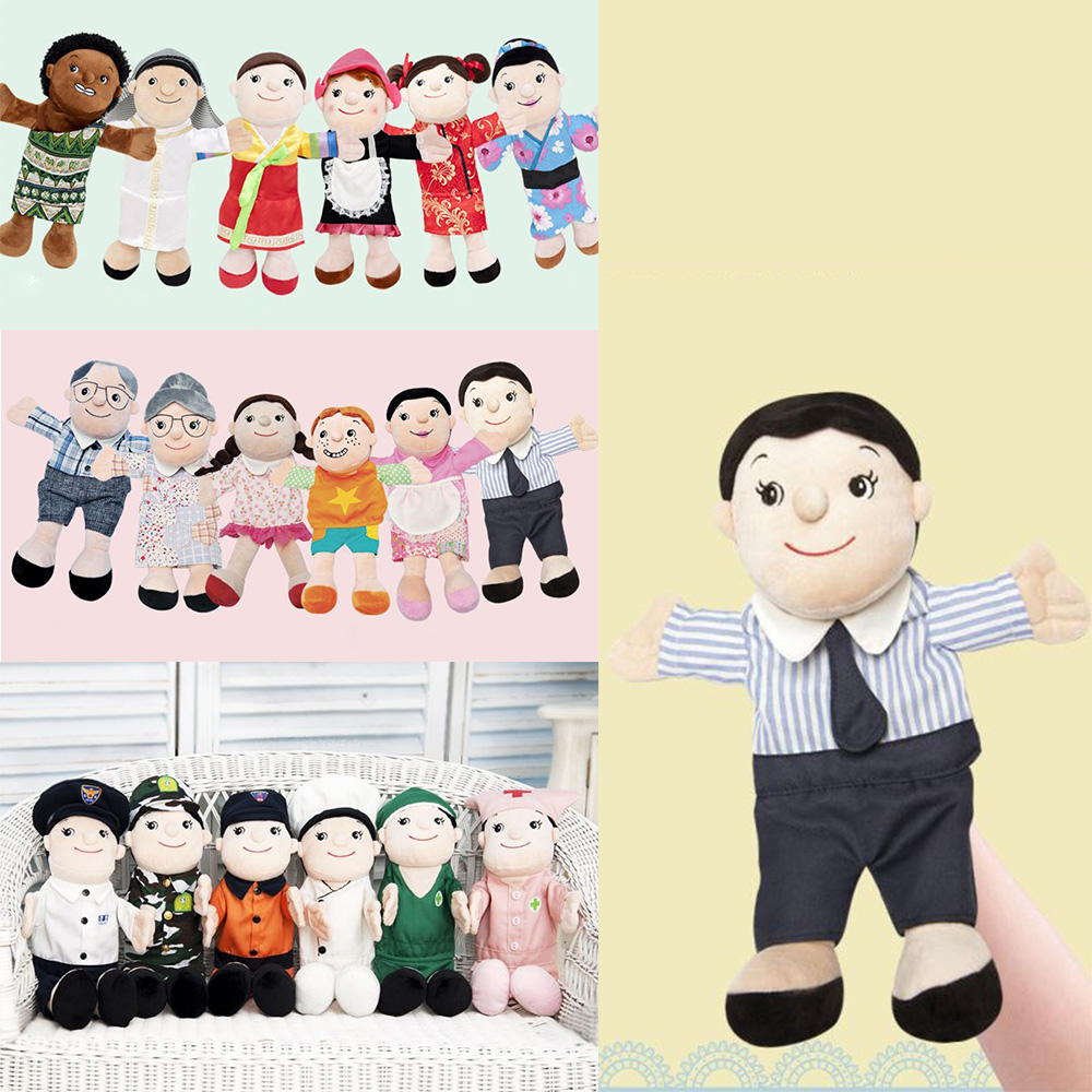 헝겊 구연동화 손인형세트 다문화 직업 가족 상황극 학습 - 상품 이미지