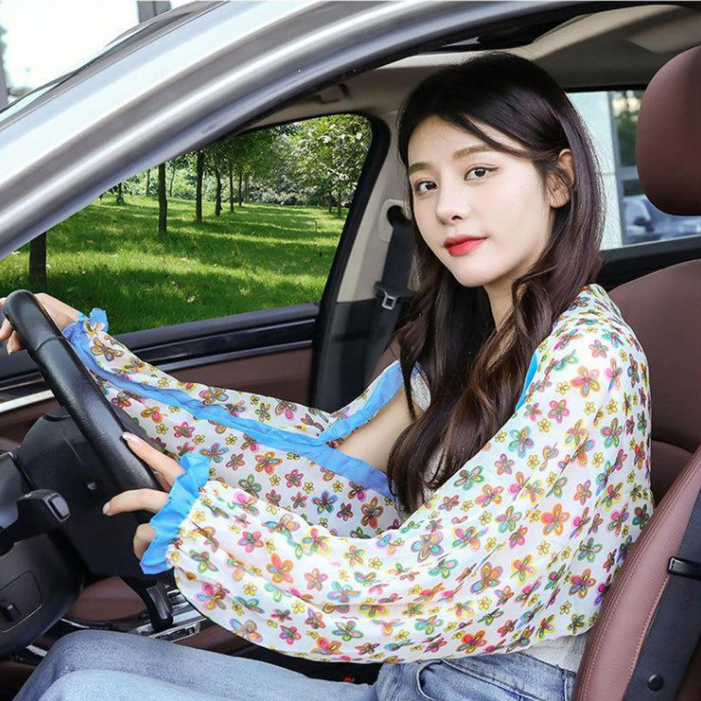 햇빛 차단 쉬폰 볼레로 운전가디건 볼레로가디건 숏 미니 여름 코디 플라워 H 시폰 - 상세 이미지 3