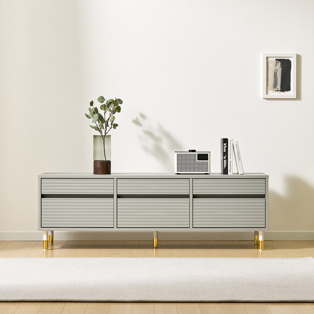 모나코 TV하부장 85인치 75인치 TV 티비 거실장 티브다이 1500x400x459mm, 화이트그레이