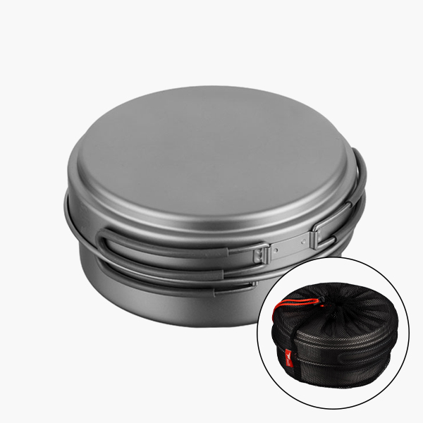 키이스 티타늄 포트 팬쿡 2P 세트 백패킹 경량 냄비 코펠