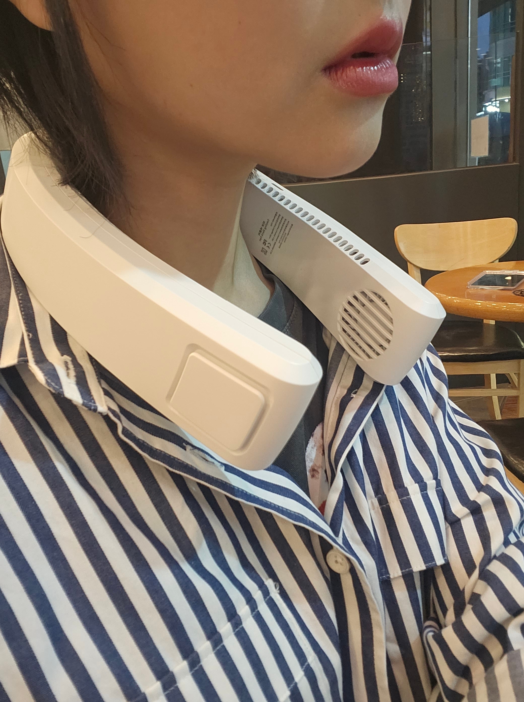 급속냉각판 넥밴드선풍기 720도 휴대용 넥 목걸이 목 선풍기 미니 목에거는 넥풍기 목풍기 - 상세 이미지 3