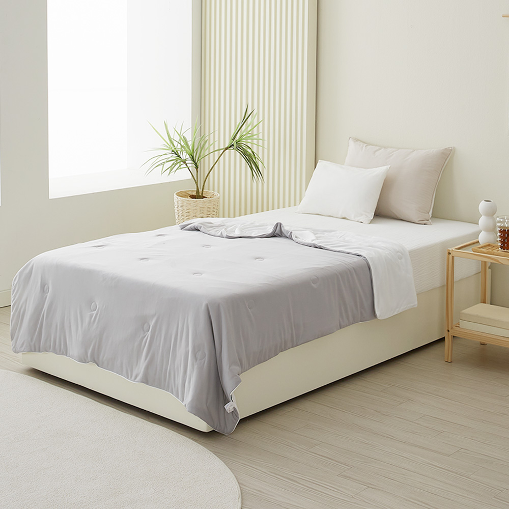 꽁꽁 아이스 접촉 냉감 이불 쿨 시원한 여름 차렵 오코텍스 인증 그레이, 150x200cm