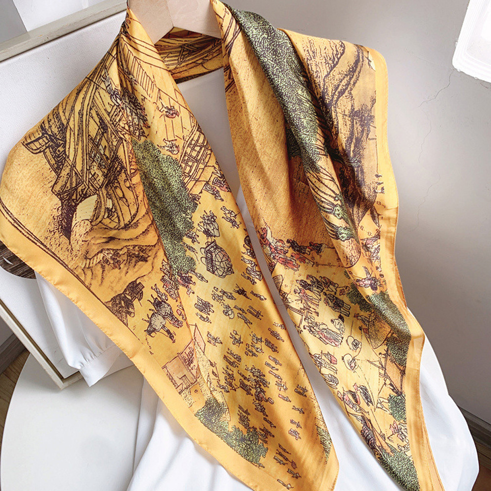 프리미엄 미니 사각 스카프 쁘띠 방도